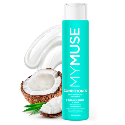 Бальзам бессульфатный 400 мл, MYMUSE укрепляющий для смешанных и жирных волос, 145011 701616