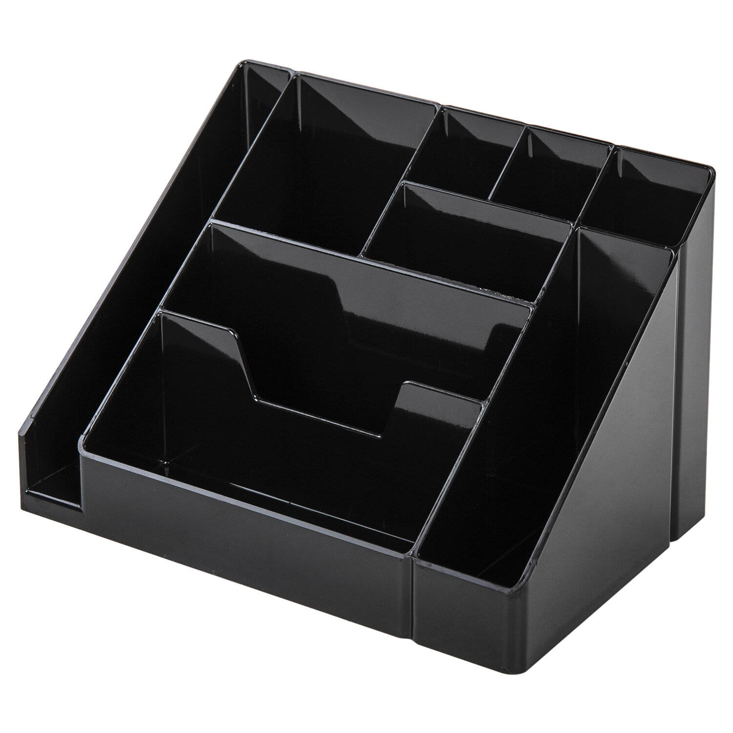 Подставка-органайзер "Каскад", 115*160*105 мм, 9 отделений, черная, СТАММ ОР11  238098