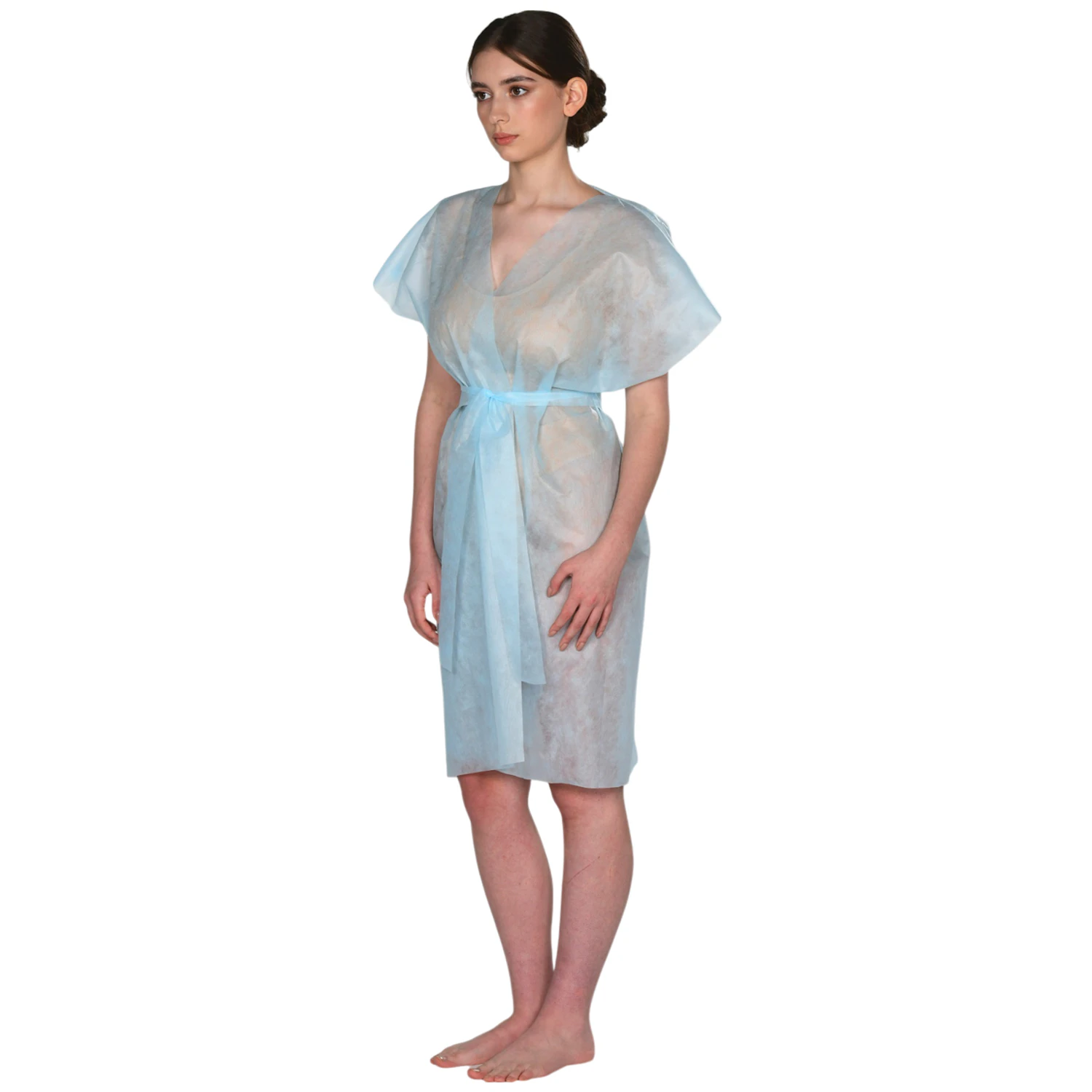 Халат-кимоно без рукавов голубой КОМПЛЕКТ 10 шт., спанбонд 30 г/м2, ЧИСТОВЬЕ, 01-564 630883