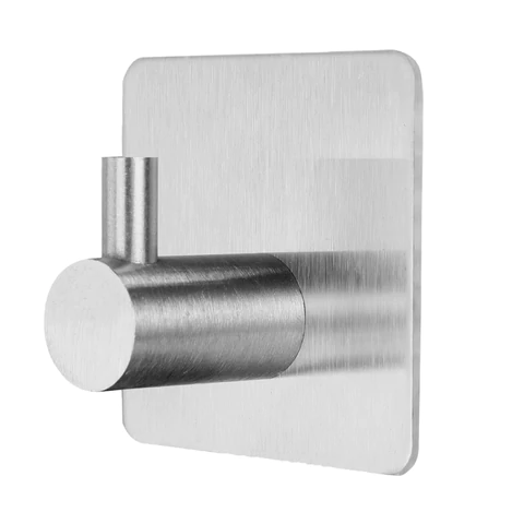 Крючки самоклеящиеся универсальные 4,5x4,5 см, КОМПЛЕКТ 4 шт., сталь, серебристые, LAIMA Home, 608785 - МСК «Форвард»