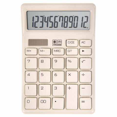 Калькулятор настольный BRAUBERG CH-12-BG (153х103 мм), 12 разрядов, двойное питание, бежевый, 272960 - МСК «Форвард»