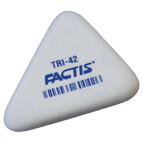 Ластик FACTIS TRI 42 (Испания), 45х35х8мм, белый, треугольный, PMFTRI42 227989