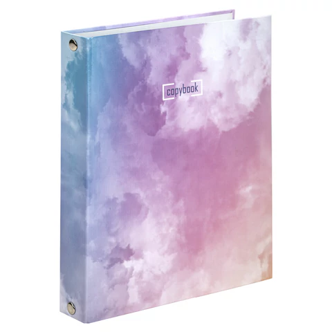 Тетрадь на кольцах А5 175х215мм, 240л, твердый картон, клетка, BRAUBERG, Cloud, 404094