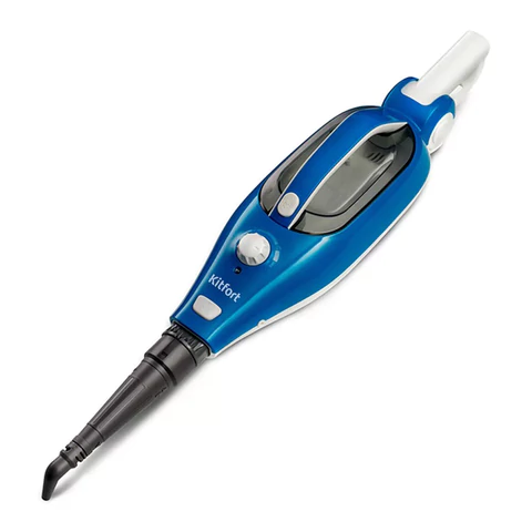 Паровая швабра KITFORT KT-1005-1, 1500 Вт, 1 бар, объем 0,35 л, 2 в 1, 5 насадок, голубая, КТ-1005-1 458175 - МСК «Форвард»