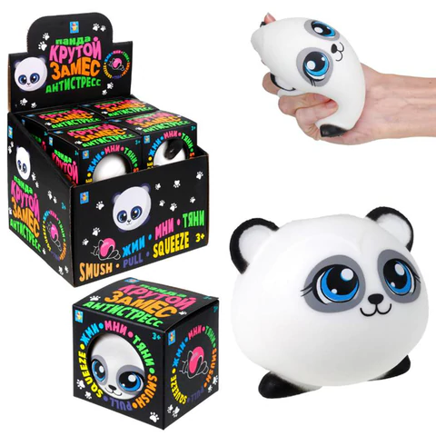 Игрушка-антистресс КОМПЛЕКТ 8ШТ "Крутой замес. ПАНДА", 8,5х8 см, дисплей, 1TOY, Т23816 666130 - МСК «Форвард»