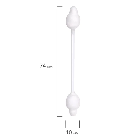 Ватные палочки детские 50 шт., с ограничителем, ЗОЛОТОЙ ИДЕАЛ, 100% хлопок, 116532 - МСК «Форвард»