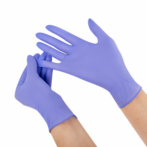 Перчатки нитриловые смотровые SFM Stable-Work, Германия, 50 пар (100 штук), размер M (средний) 631379 - МСК «Форвард»