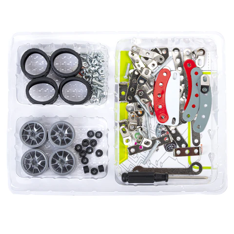 Конструктор металлический "Гоночный болид", с подвижными деталями, 146 элементов, BAMBOX (БАМБОКС), 666365 - МСК «Форвард»