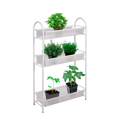 Этажерка "Ладья-13" офисно-бытовая 3 яруса, металл, белая, 43х17х75,5 см, Э 399 Б 609166 - МСК «Форвард»