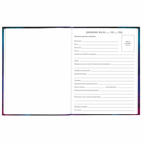 Дневник 5-11 класс 48 л., твердый, BRAUBERG, глянцевая ламинация, с подсказом, "Space cat", 106865 - МСК «Форвард»