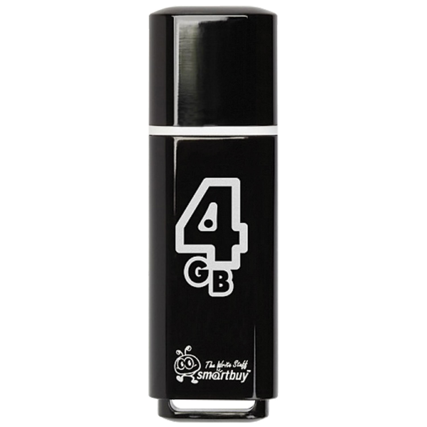 Флеш-диск 4GB SMARTBUY Glossy USB 2.0, черный, SB4GBGS-K 512764