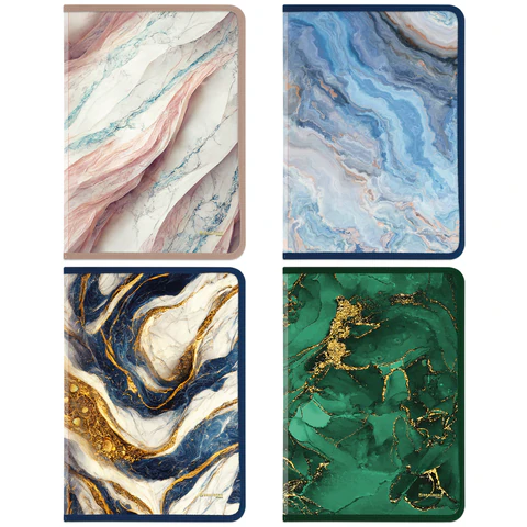 Папка на молнии для документов и тетрадей пластиковая BRAUBERG "Мрамор", А4, 330х230 мм, 0,5 мм, ассорти, 273932 - МСК «Форвард»