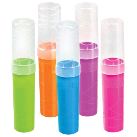 Пенал-тубус "Intensive", пластиковый, 195х45 мм, 5 цветов ассорти, ПН38 264202