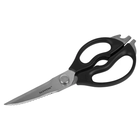 Ножницы кухонные DASWERK (ДАСВЕРК), 230 мм, разборные, с открывашками, зазубренные, 608906 - МСК «Форвард»