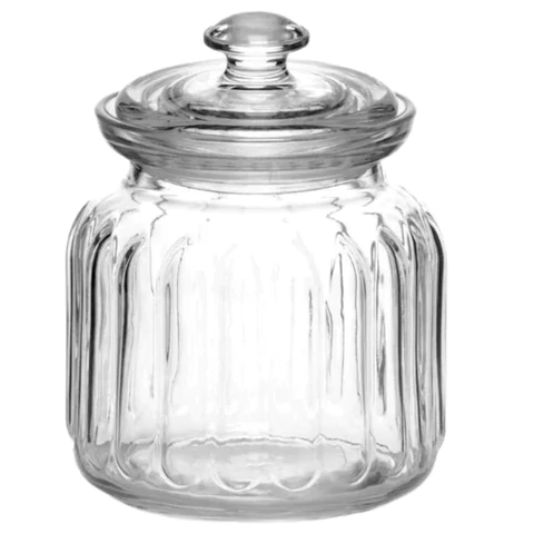 Банка для сыпучих продуктов, с крышкой, объем 900 мл, стекло, PASABAHCE "ВИВА", 96374СЛ1 700564