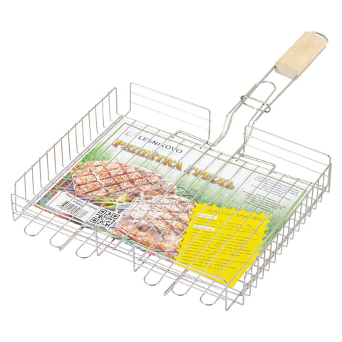 Решетка-гриль ГЛУБОКАЯ универсальная, размер 320х260 мм, глубина 50 мм, никелированное покрытие, РГК3НЭ 701750 