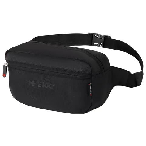 Сумка на пояс HEIKKI RIO (ХЕЙКИ) регулируемый ремень, черная, 28х16х9 см, 273886 - МСК «Форвард»