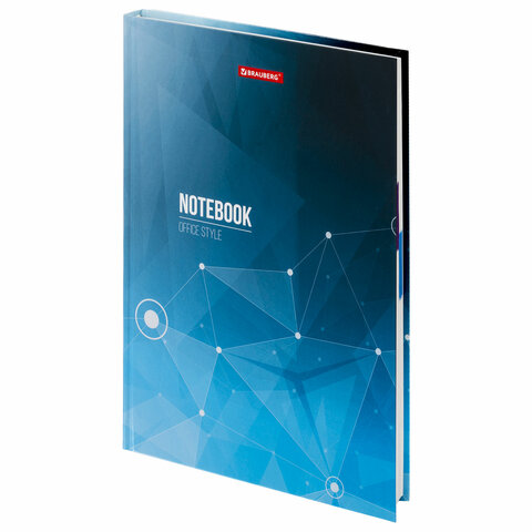 Блокнот БОЛЬШОЙ ФОРМАТ (215х295мм) А4, 128л, твердый, клетка, блок 4 цвета, BRAUBERG, Бизнес, 111593