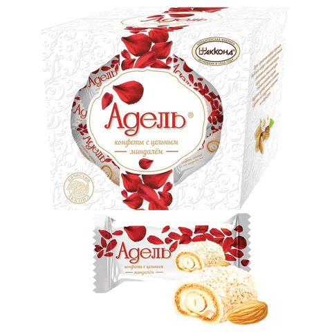 Конфеты АККОНД "Адель" с цельным миндалём в кокосовой стружке, 150 г 622611 - МСК «Форвард»