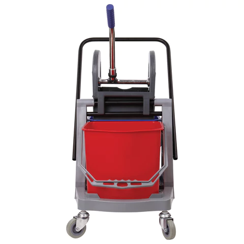 Тележка уборочная BRABIX, 2 съемных ведра 17 л, механический отжим, пластиковый каркас, 606660 - МСК «Форвард»