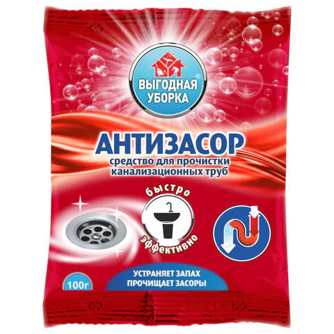 Средство для прочистки канализационных труб 100 г, ВЫГОДНАЯ УБОРКА, РЕНЕССАНС КОСМЕТИК, МИНПРОМТОРГ, 2535 702129