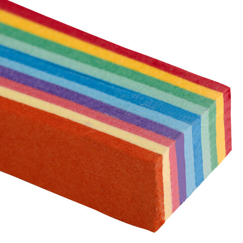 Бумага для квиллинга РАДУГА, 10 цв., 100 полос, 7мм*300мм,  80г/м, ОСТРОВ СОКРОВИЩ, 128755