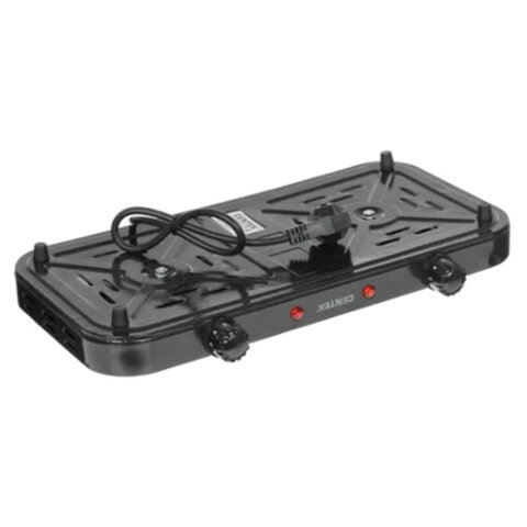Настольная электрическая плита CENTEK CT-1507, 2000Вт, 2 конфорки, 5 режимов нагрева, черная, CT-1507 Black 457592 - МСК «Форвард»