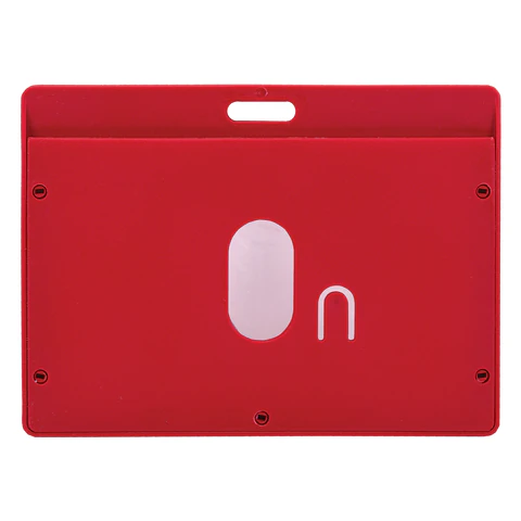 Бейдж горизонтальный (54х90 мм) АССОРТИ, голубой, красный, салатовый, оранжевый, BRAUBERG ULTRA COLOR, 238822 - МСК «Форвард»