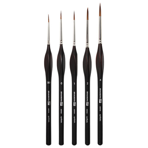 Кисти художественные набор 5 шт., синтетика, BRAUBERG ART CLASSIC, ЭРГОНОМИЧНЫЕ, 200950 - МСК «Форвард»