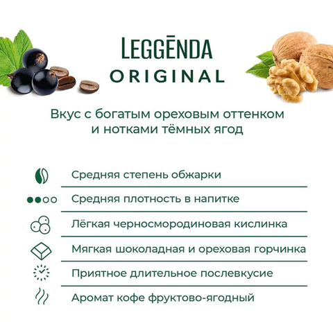 Кофе в зернах Poetti "Leggenda Original" 1 кг, 18001 622728 - МСК «Форвард»