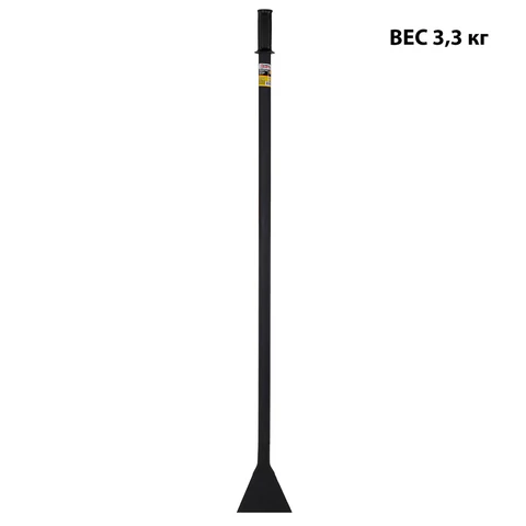 Ледоруб-топор шириной 14 см, ВЕС 3,3 кг, металлическая ручка 135 см, D=34 мм, СУПЕРУСИЛЕННЫЙ, серая порошковая окраска, ГРАНДМАСТЕР, 700346 - МСК «Форвард»