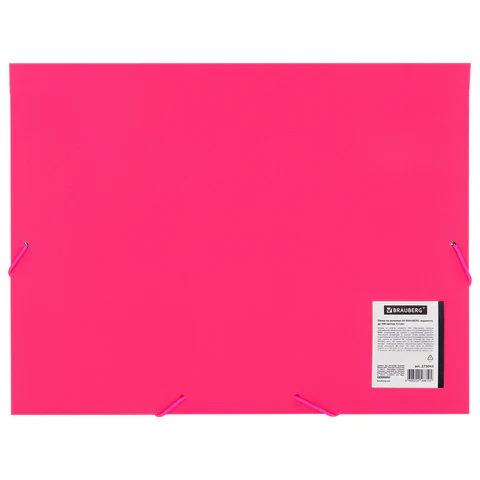 Папка на резинках А4 BRAUBERG PIXEL, маджента, до 300 листов, 0,5 мм, 273043 - МСК «Форвард»