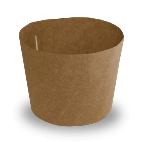 Манжета на стакан, СЛИВС reCup универсальный КРАФТ, КОМПЛЕКТ 100 шт., ПАПЕРСКОП, 600004 609677 - МСК «Форвард»