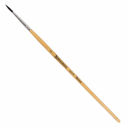 Кисть BRAUBERG белка, круглая, №2, 200179