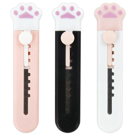 Нож канцелярский "Лапки", Cat Paw, 9 мм, НАБОР 3 шт. на блистере, автофиксатор, BRAUBERG HOBBY, 238345 - МСК «Форвард»