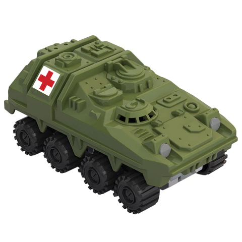Военная машина игрушечная БРОНЕТРАНСПОРТЕР "Санитар", пластик, 10,1x5,4x4,7 см, НОРДПЛАСТ, 377 666506 - МСК «Форвард»