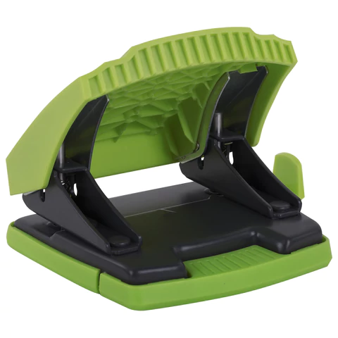 Дырокол BRAUBERG "SUPER", до 30 листов, зелено-черный, 272746 - МСК «Форвард»