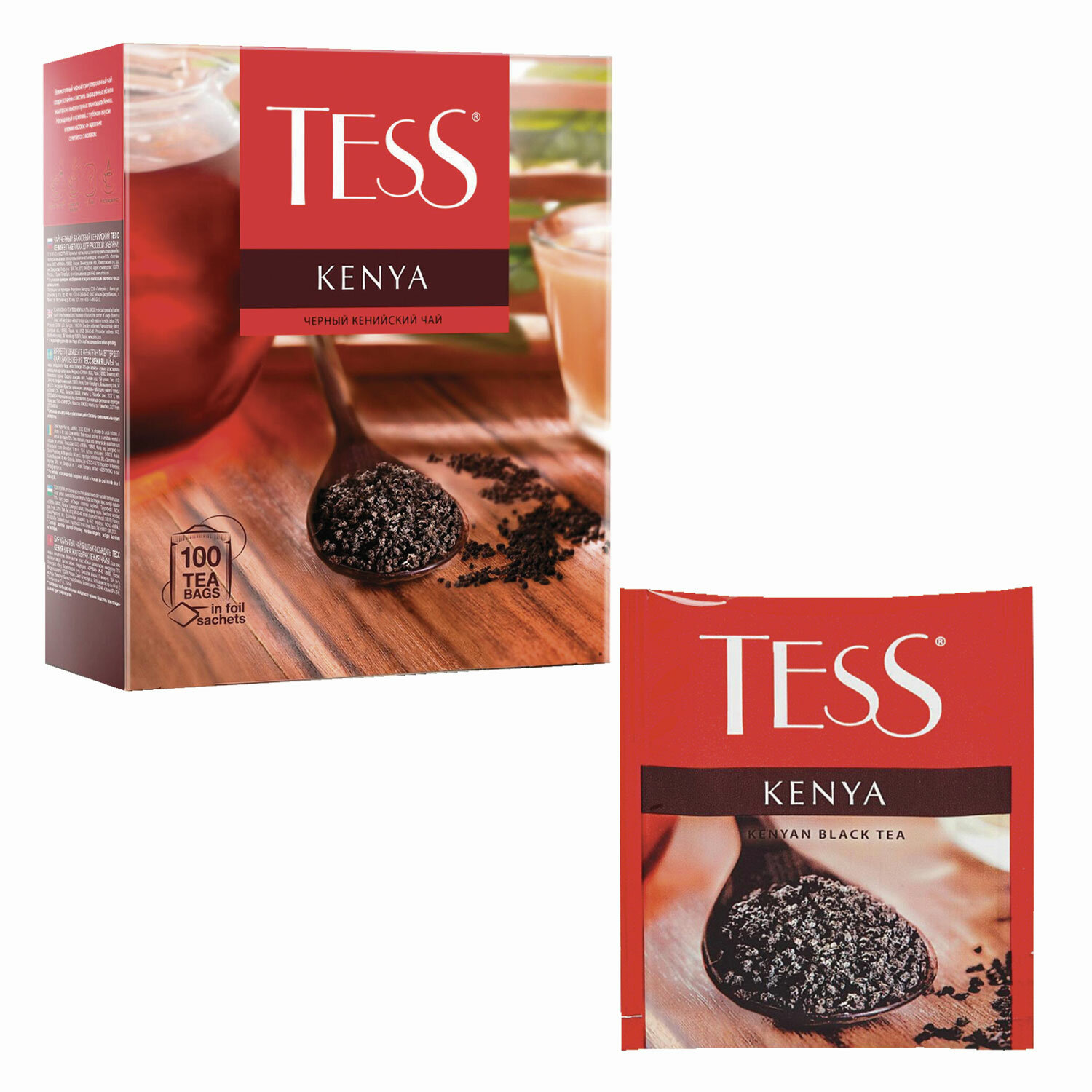 Чай TESS "Kenya" черный кенийский, 100 пакетиков в конвертах по 2 г, 1264-09 621966