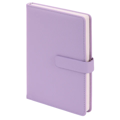 Ежедневник в подарочном наборе 5 в 1, А5, 145x212 мм, BRAUBERG "President", под кожу, 160 листов, сиреневый, 116853 - МСК «Форвард»