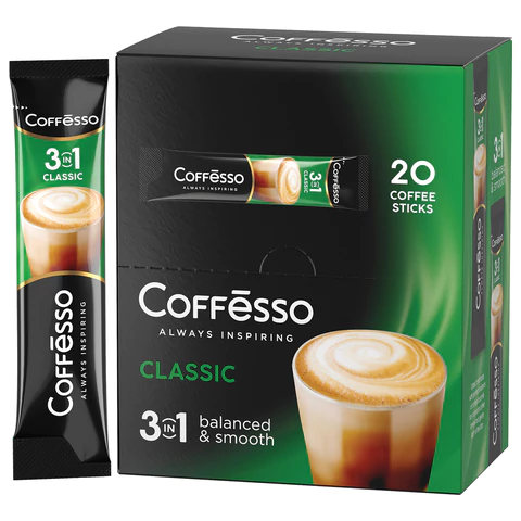 Кофе растворимый порционный COFFESSO "3 в 1 Classic", пакетик 14 г, 102904 623400