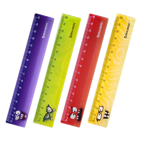 Линейка пластиковая 15 см BRAUBERG "МОНСТРИКИ", тонированная, ассорти, 210866 - МСК «Форвард»