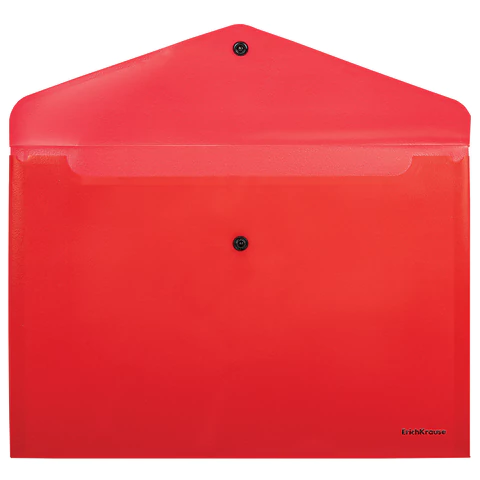 Папка-конверт с кнопкой ERICH KRAUSE "Classic", А4, до 120 листов, непрозрачная, ассорти, 0,14 мм, 50179 272921 - МСК «Форвард»