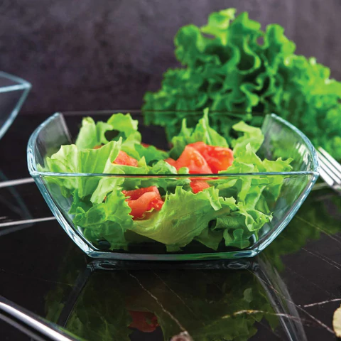 Салатник малый квадратный, 160 мм, КОМПЛЕКТ 4 штуки, стекло, PASABAHCE "ТОКИО", фирменная подарочная упаковка, 53066 700586 - МСК «Форвард»