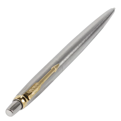 Ручка шариковая PARKER "Jotter Core Stainless Steel GT", корпус серебро, позолота, синяя, 1953182 142376 - МСК «Форвард»