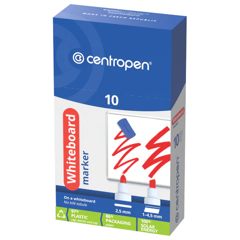 Маркер стираемый для белой доски ЧЕРНЫЙ CENTROPEN "Dry-Wipe", 8569, наконечник 1-4,5 мм, 585690112 152677 - МСК «Форвард»