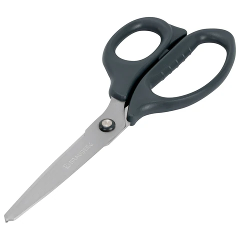 Ножницы BRAUBERG "BOMB", 210 мм, графитовый цвет, 2-сторонняя заточка, эргономичные, 238856 - МСК «Форвард»