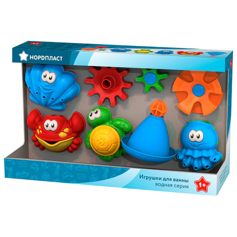 Игрушки для ванны в наборе, пластиковые, 6 шт., НОРДПЛАСТ, 741 666457 - МСК «Форвард»