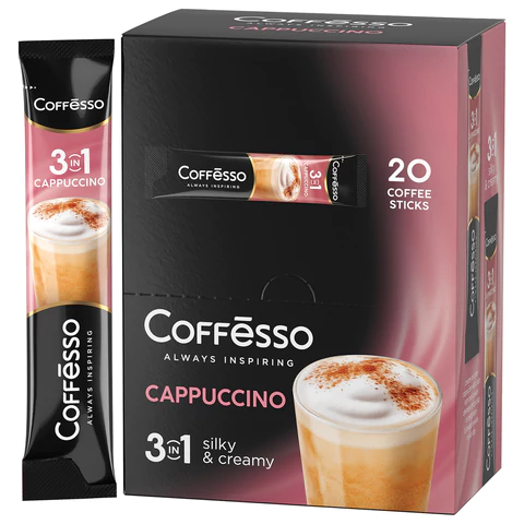 Кофе растворимый порционный COFFESSO "3 в 1 Cappuccino", 20шт пакетик 14 г, 102905 623401