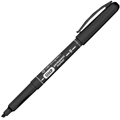 Маркер перманентный для любой гладкой поверхности ЧЕРНЫЙ CENTROPEN "OHP", 1-3 мм, 2638, 626380112 152683 - МСК «Форвард»