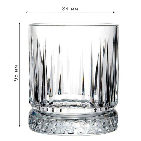 Стакан низкий, объем 355 мл, КОМПЛЕКТ 4 штуки, стекло, PASABAHCE "ЭЛИЗИЯ", фирменная подарочная упаковка, 520004 700593 - МСК «Форвард»